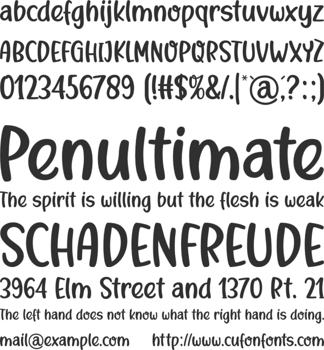 Starting Point font preview