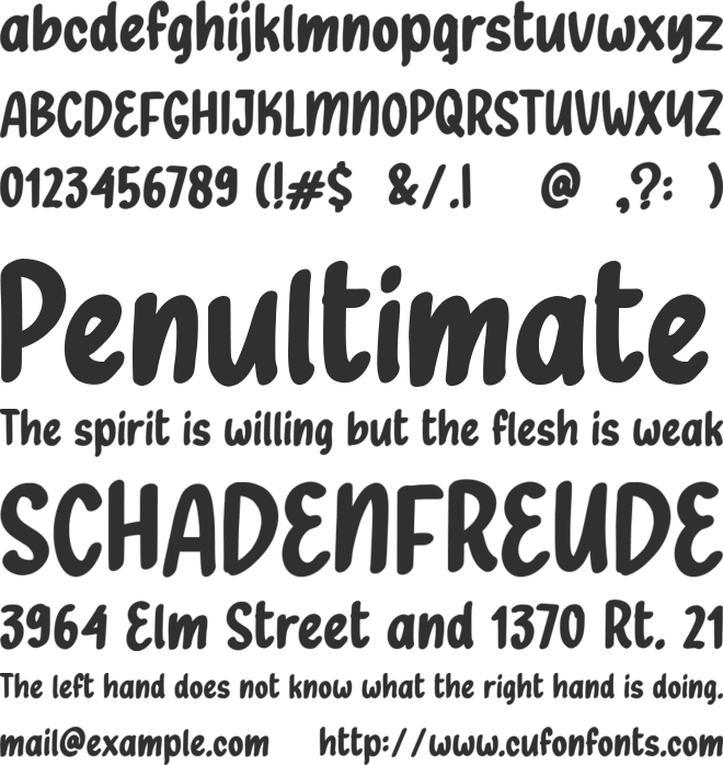 Rabbits And Foxes font preview