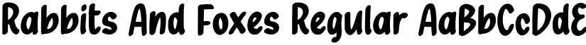 Rabbits And Foxes Regular font