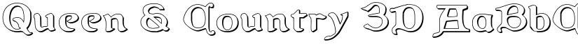 Queen & Country 3D font