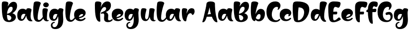 Baligle Regular font
