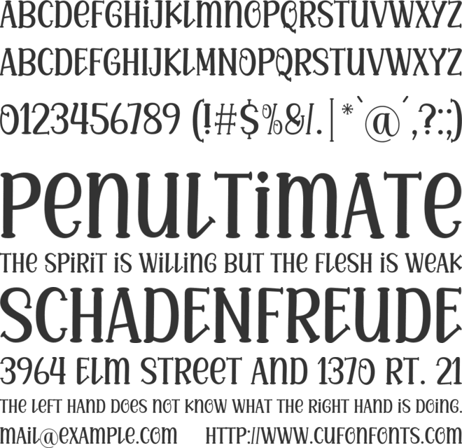 Mila Bright font preview