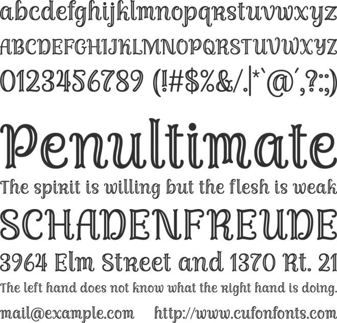 Fondacy Carved font preview