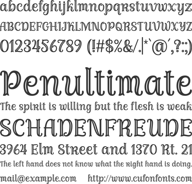 Fondacy Carved font preview