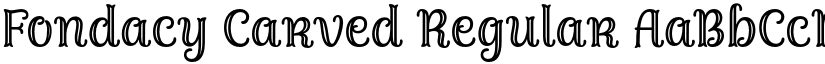 Fondacy Carved Regular font