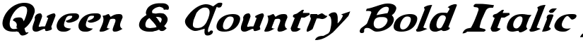 Queen & Country Bold Italic font