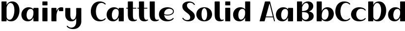 Dairy Cattle Solid font