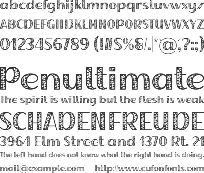 Dairy Cattle font preview
