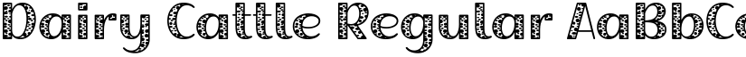 Dairy Cattle Regular font