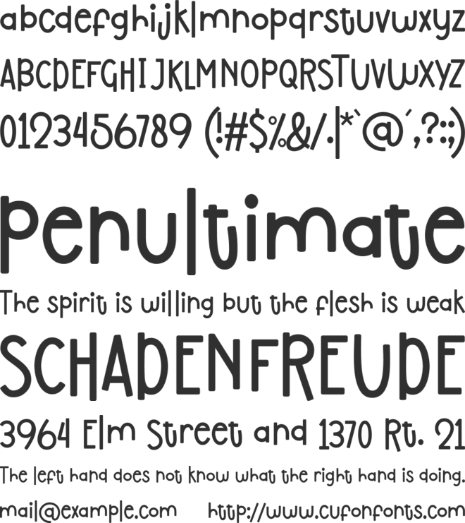 The Childrow font preview