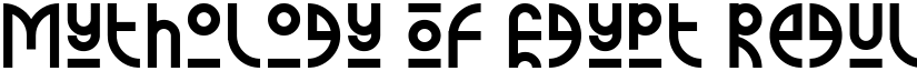 Mythology Of Egypt Regular font