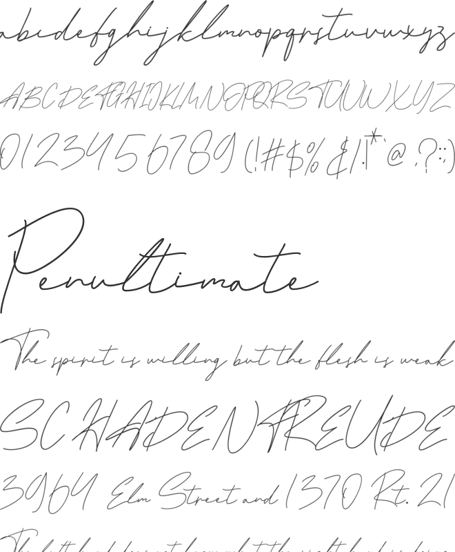 Amstroms font preview