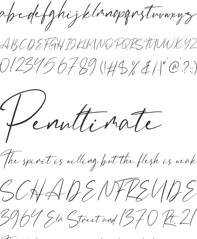 The Badmint font preview