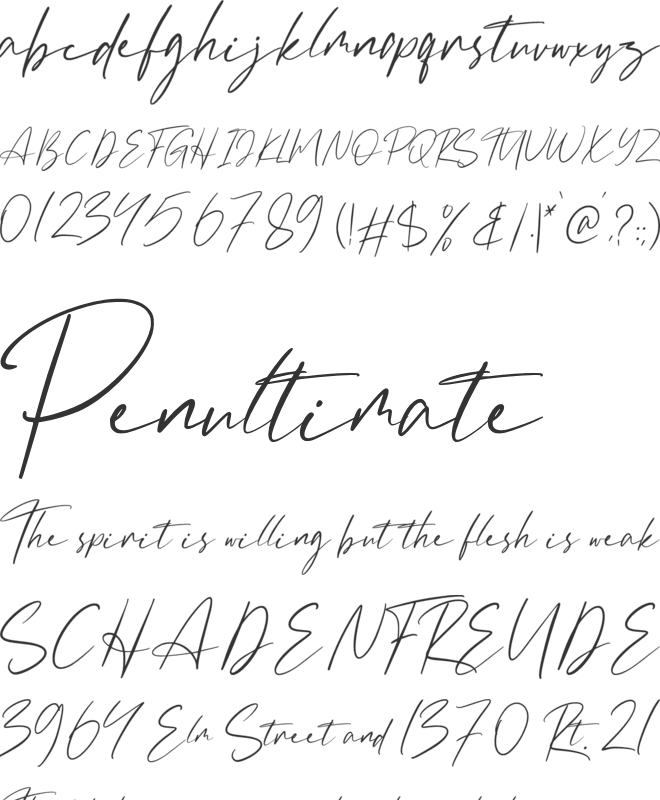 The Badmint font preview