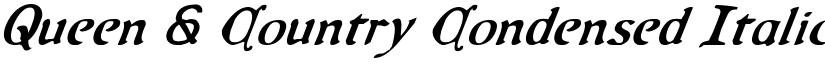 Queen & Country Condensed Italic font