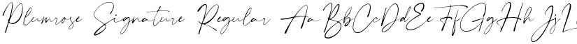 Plumrose Signature Regular font