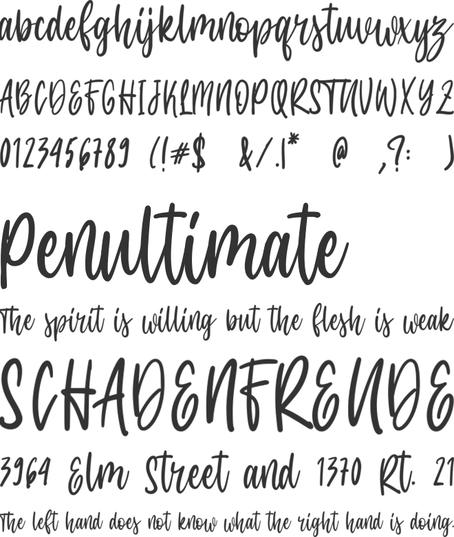 Amanda Jasmine font preview