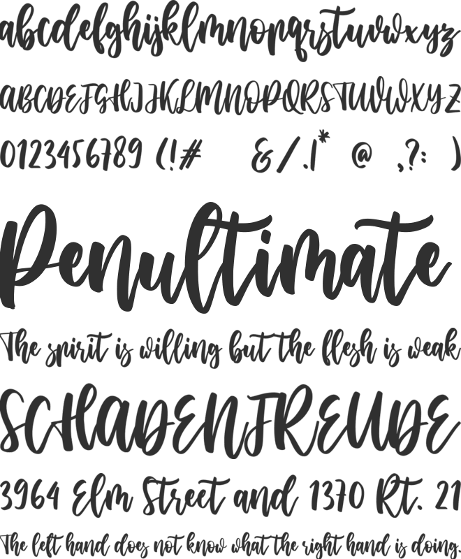 Manohara Willona font preview