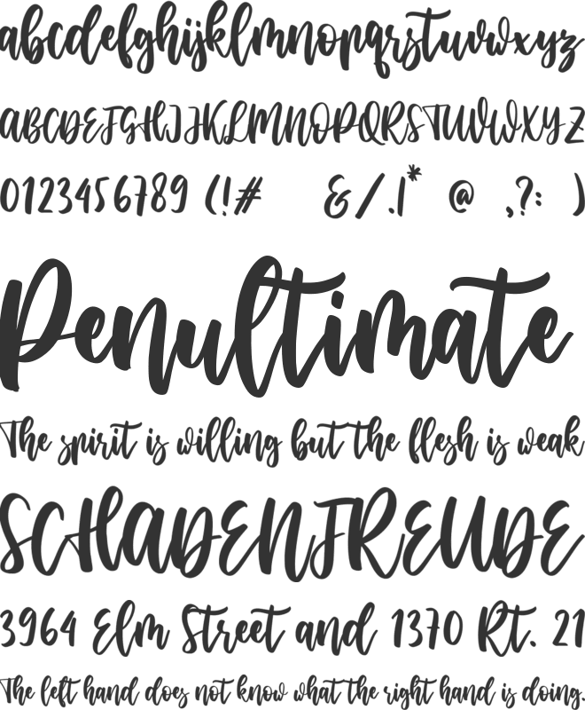 Manohara Willona font preview