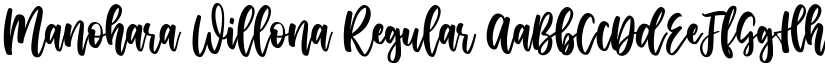 Manohara Willona Regular font