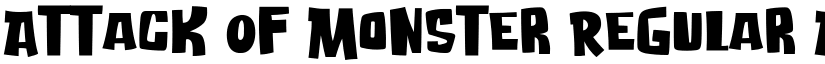 Attack Of Monster Regular font
