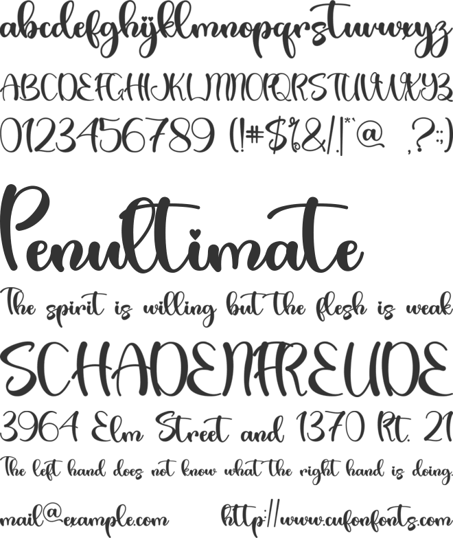 Valentine Bright - Personal Use font preview