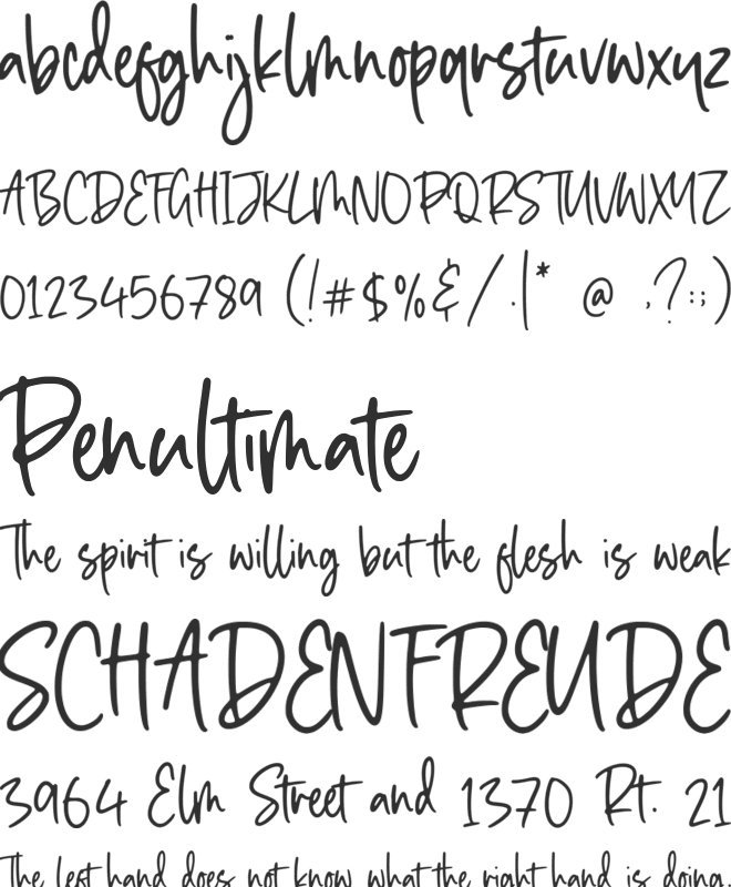Seaside font preview