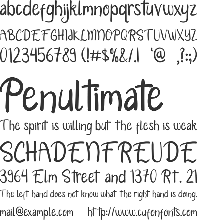 Maykatta font preview