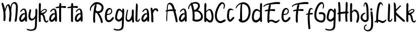 Maykatta Regular font