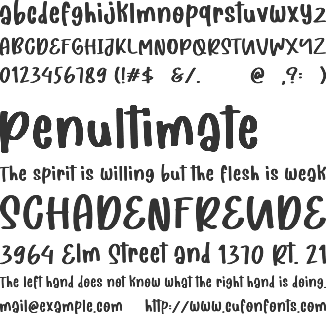 Super Bernard font preview