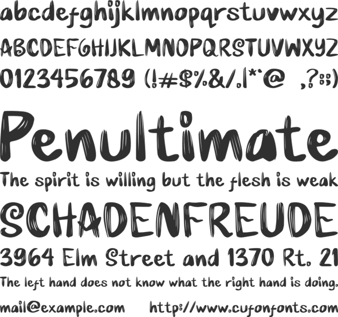 Hairambe font preview