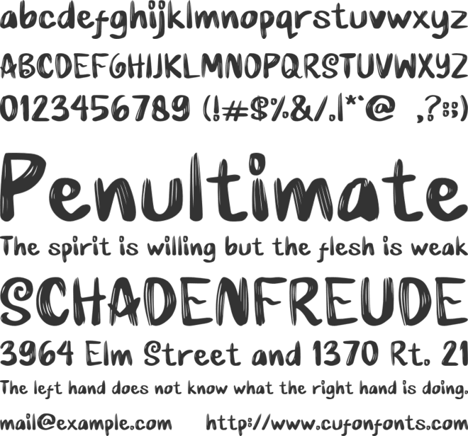 Hairambe font preview