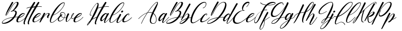 Betterlove Italic font