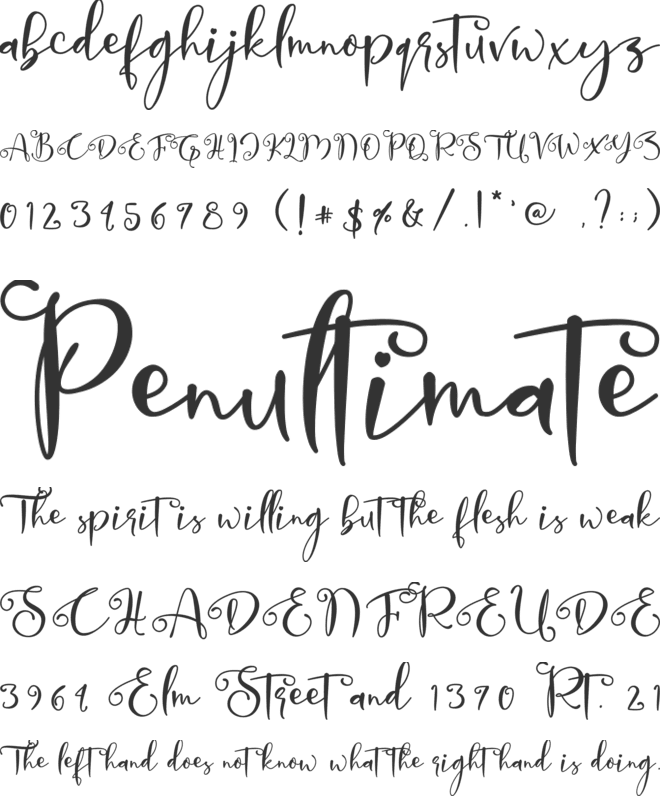 My Lovely Christmas font preview
