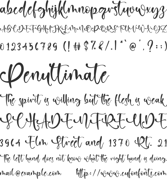 Kindness Point font preview