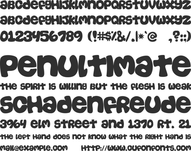 Casual font preview