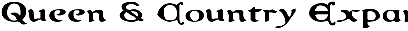 Queen & Country Expanded font