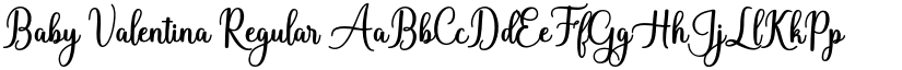 Baby Valentina Regular font