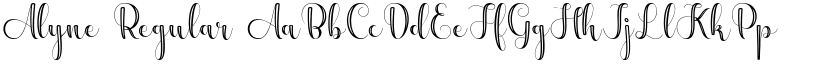 Alyne Regular font