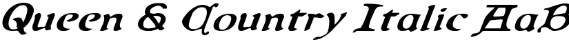 Queen & Country Italic font