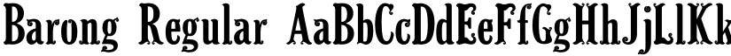 Barong Regular font