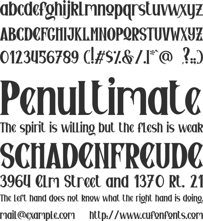 Seriffity font preview
