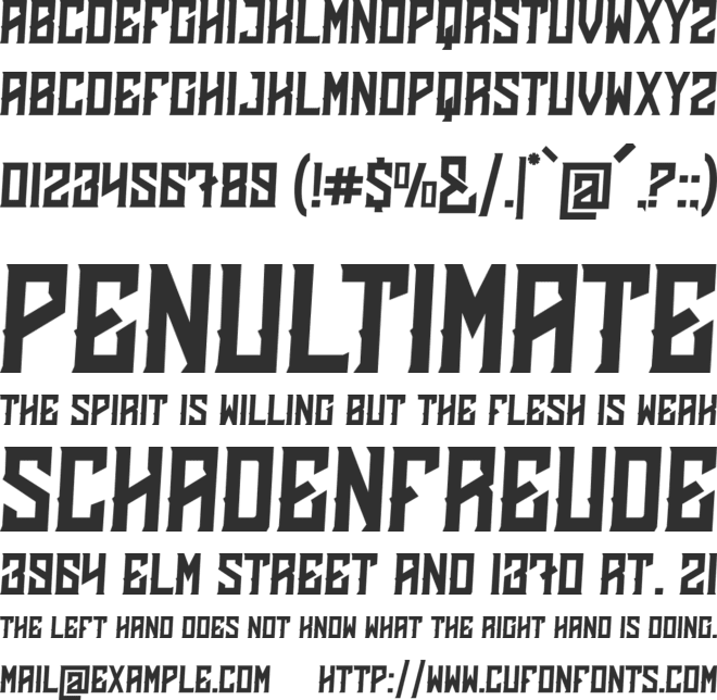 Emberclaws font preview