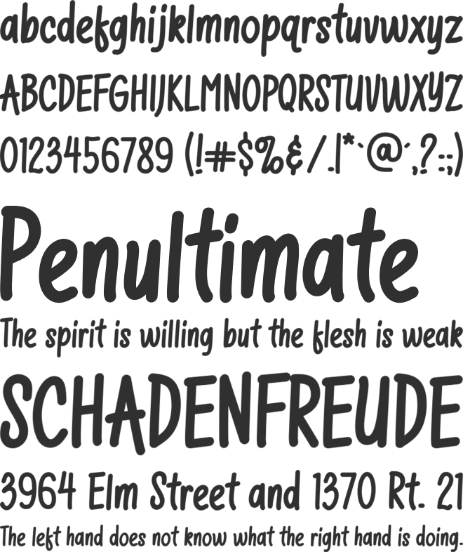 Salty Cheese font preview