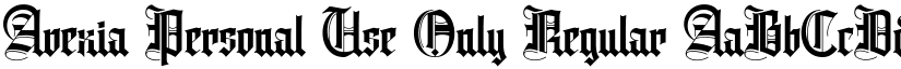 Avexia Personal Use Only Regular font