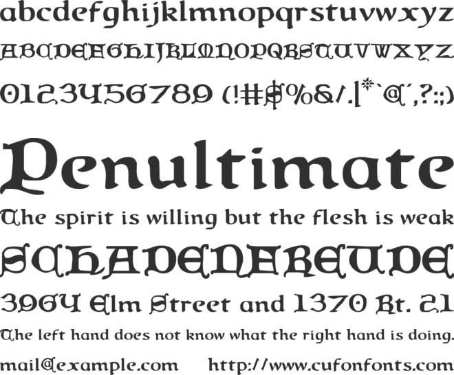 Queen & Country font preview