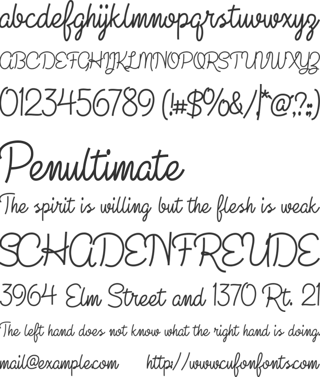 Damia font preview