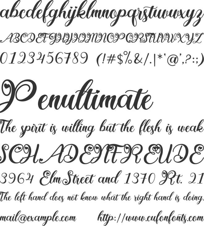 Berllina font preview