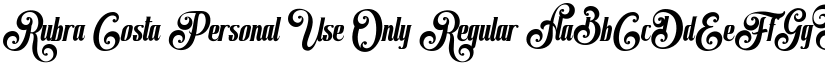 Rubra Costa Personal Use Only Regular font