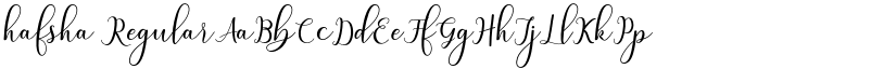 hafsha Regular font